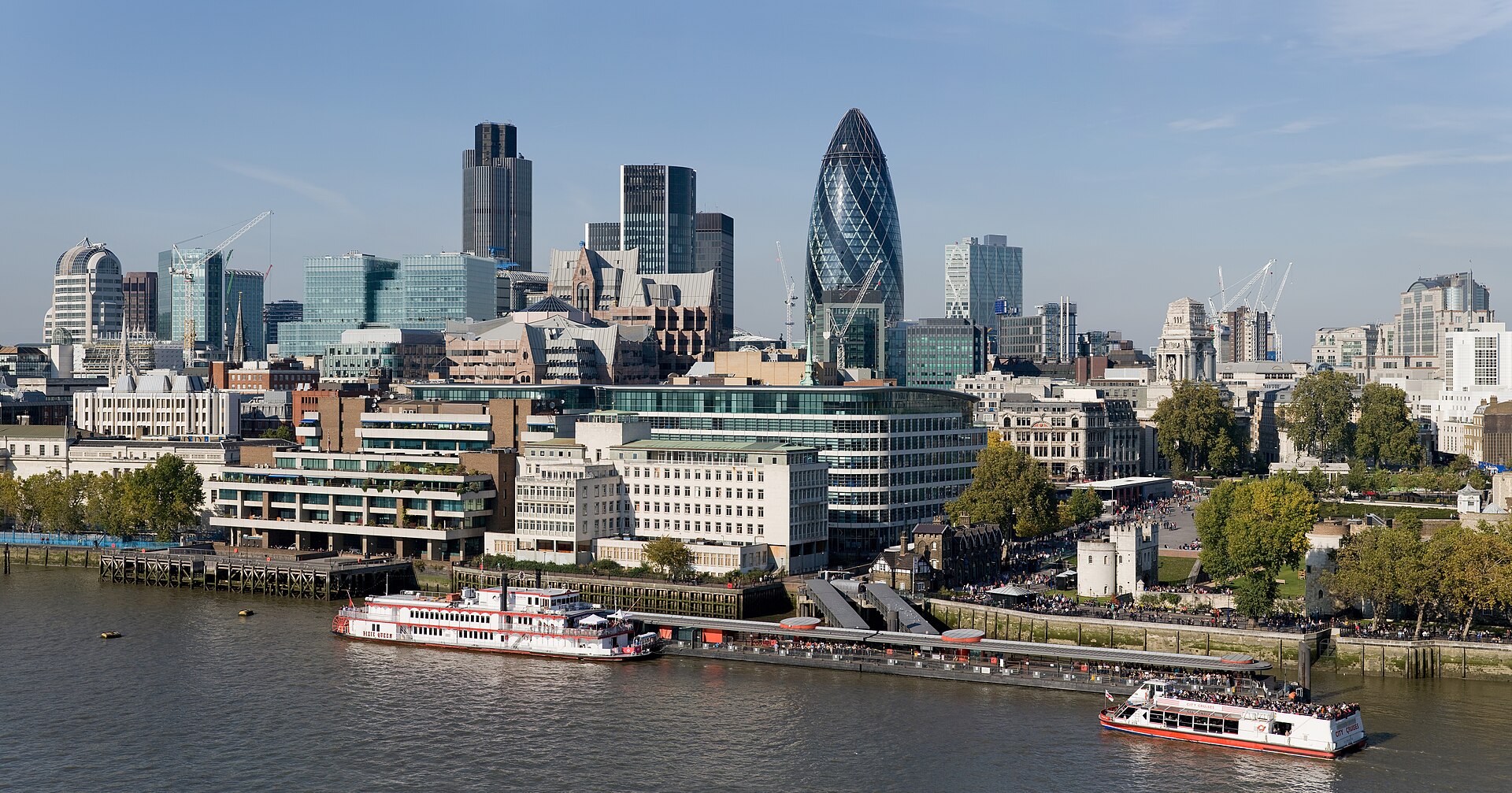 City of London financial district skyline